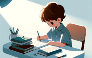Phontasia: Kind am Schreibtisch